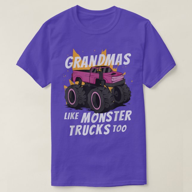 Coola Grandma Monster Lastbil Grandmas som Monster T Shirt (Design framsida)
