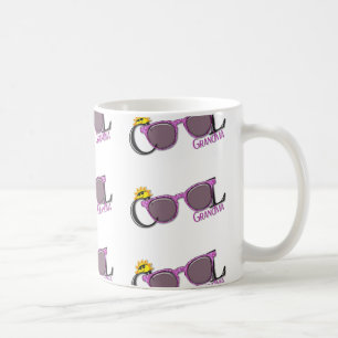 Coola Grandma-sol och solglasögon på vita Kaffemugg