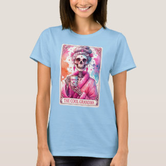 Coola Grandma Tarot Card Funny Skeleton T Shirt