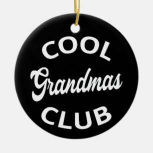 Coola Grandmas Klubb I Julgransprydnad Keramik