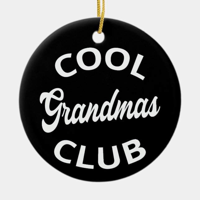 Coola Grandmas Klubb I Julgransprydnad Keramik (Framsidan)