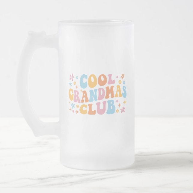 Coola Grandmas Klubb III Frostat Ölglas (Vänster)