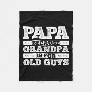 Coola Grandpa Art För manar Grandfather Pappa Pare Fleecefilt