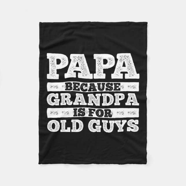 Coola Grandpa Art För manar Grandfather Pappa Pare Fleecefilt (Framsidan)