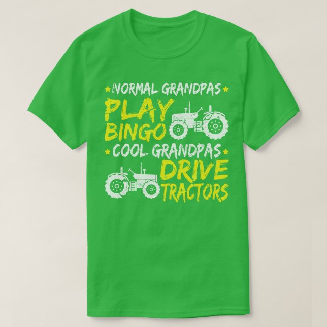 Coola Grandpa Drive Tractor Fars dag Gift Farmer T Shirt (Design framsida)