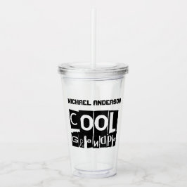 Coola Grandpa Modern Black Typography Take Away Mugg