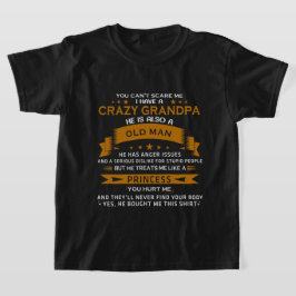 coola Grandpa Princess Granddotter ord art T Shirt