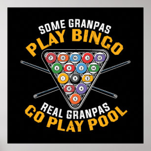 coola Grandpas Billiards ord art Poster