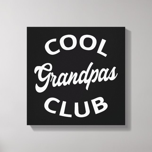 Coola Grandpas Klubb I Canvastryck (Framsida)