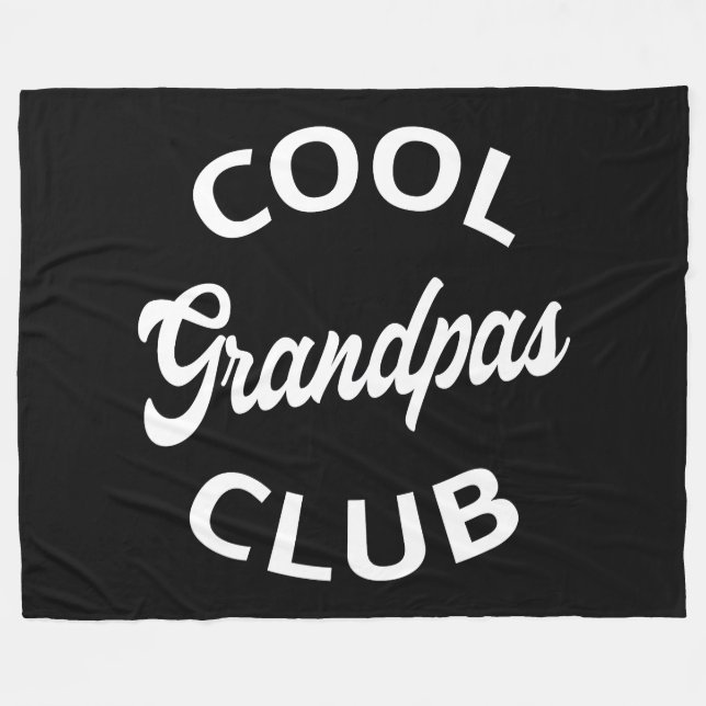 Coola Grandpas Klubb I Fleecefilt (Framsidan (Horisontell))