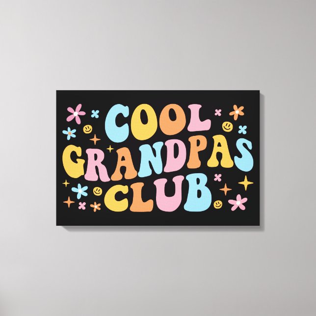 Coola Grandpas Klubb III Canvastryck (Framsida)