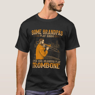 Coola Grandpas Play Trombone - Old Grungy Western  T Shirt