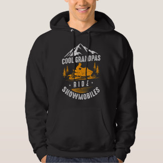 Coola Grandpas Ride Snowmobiles - Snowmobile Pappa Hoodie