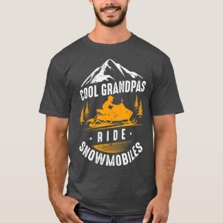 Coola Grandpas Ride Snowmobiles Snowmobile Pappa T Shirt
