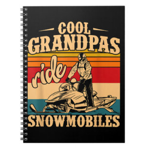 Coola Grandpas rides SnowMobes Snowmobile Snowmob Anteckningsbok