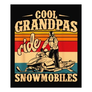 Coola Grandpas rides SnowMobes Snowmobile Snowmob Fototryck