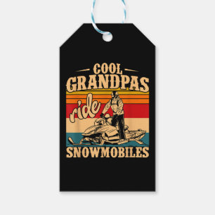 Coola Grandpas rides SnowMobes Snowmobile Snowmob Presentetikett