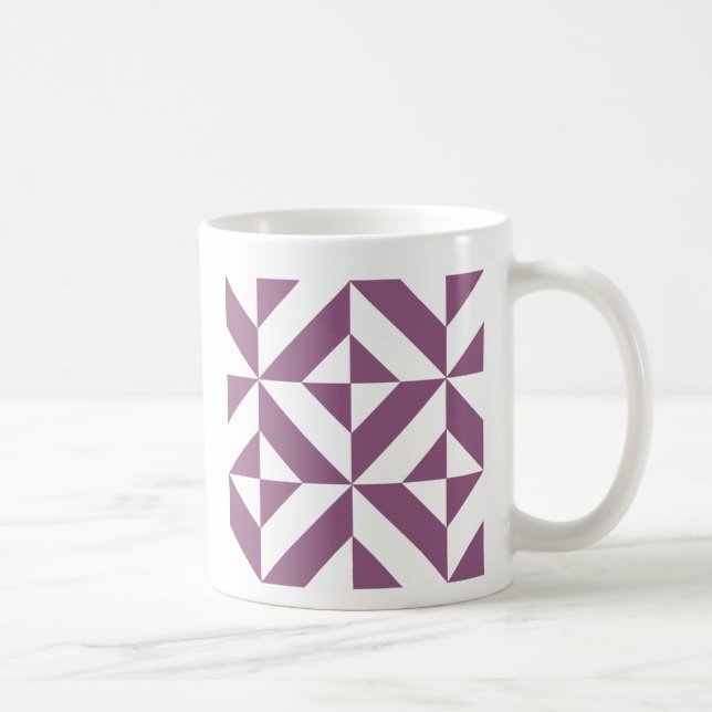 Coola Grape Geometric Deco Cube Mönster Kaffemugg (Höger)