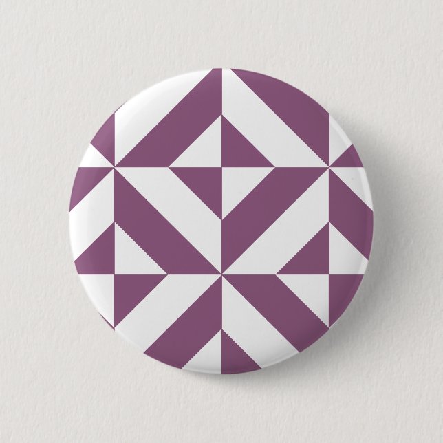 Coola Grape Geometric Deco Cube Mönster Knapp (Framsida)