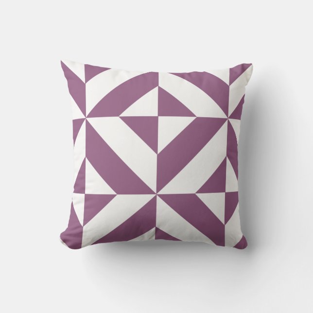 Coola Grape Geometric Deco Cube Mönster Kudde (Framsida)