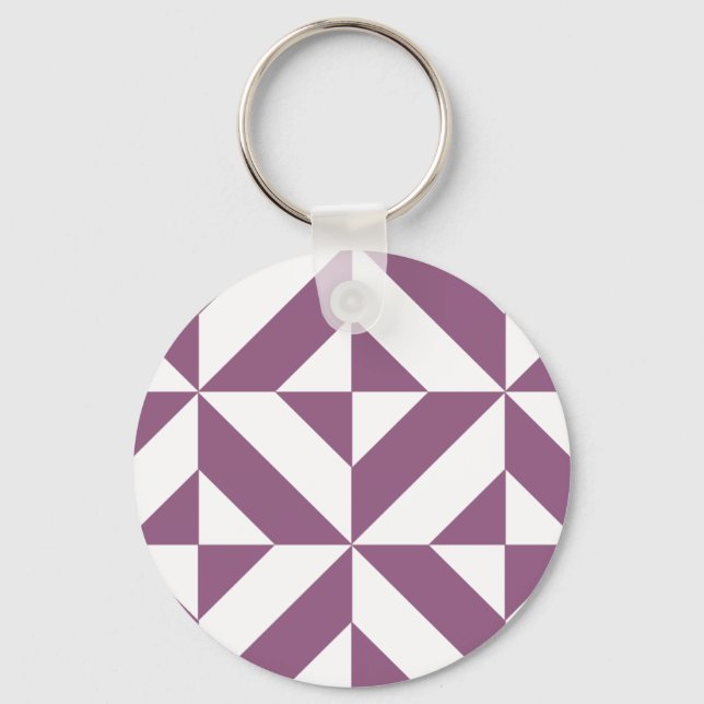 Coola Grape Geometric Deco Cube Mönster Nyckelring (Framsida)