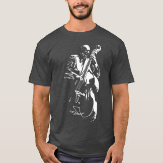 Coola Graphic Jazz Älskare Upright Bass Player T Shirt