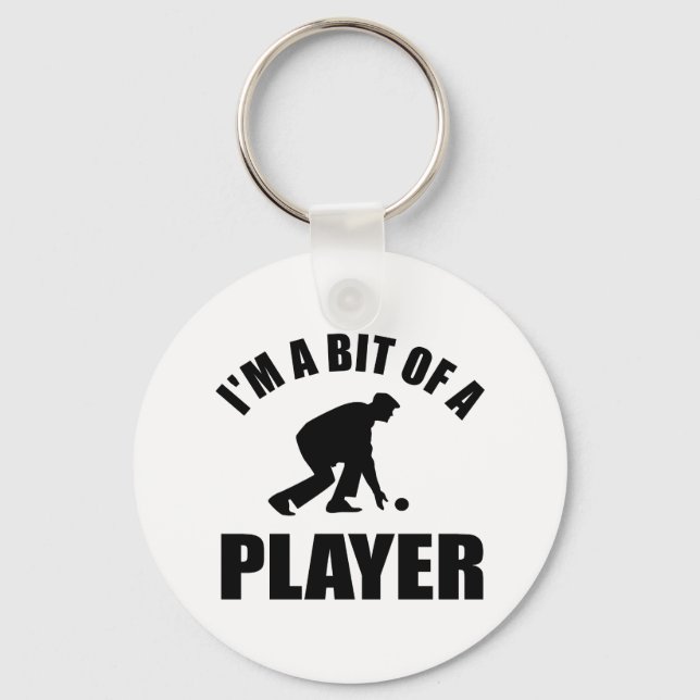 Coola Gräsmatta bowlingdesign Nyckelring (Framsida)