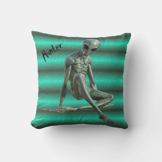 Coola Grått Alien Pillow Kudde (Framsida)