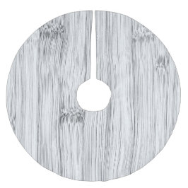 Coola grått bamboo-träavtryck julgransmatta borstad polyester