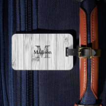 Coola grått bamboo wood print Monogram