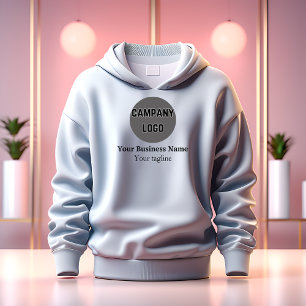 coola grått business sweatshirt logotyp på baksida