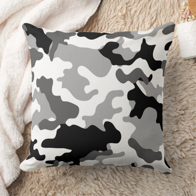 Coola Grått Camo Dekorativ kudde (Filt)