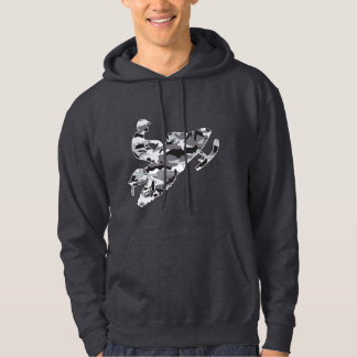 Coola Grått Camouflage Snowmobile Hoodie