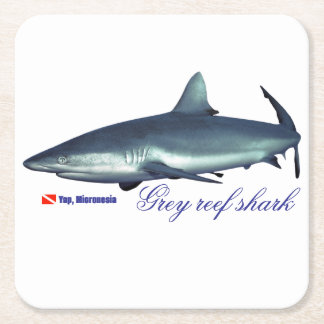 Coola Grått reef shark Underlägg Papper Kvadrat