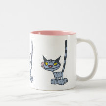 Coola Grått Tecknad Katt