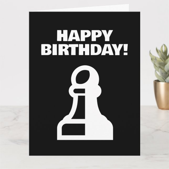 Coola Grattis på födelsedagen-kort med köpschack b Kort (Liten växt)