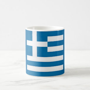 Coola Grekiska Flagga Kaffemugg