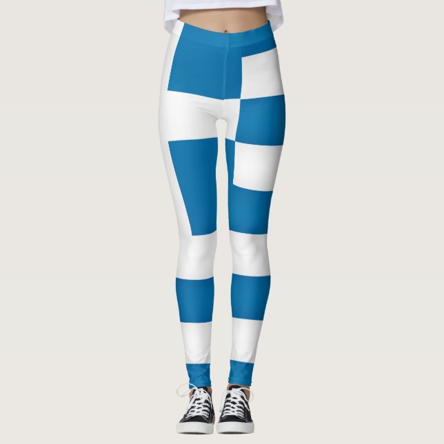 Coola Grekland Flagga Mode Leggings (Framsida)