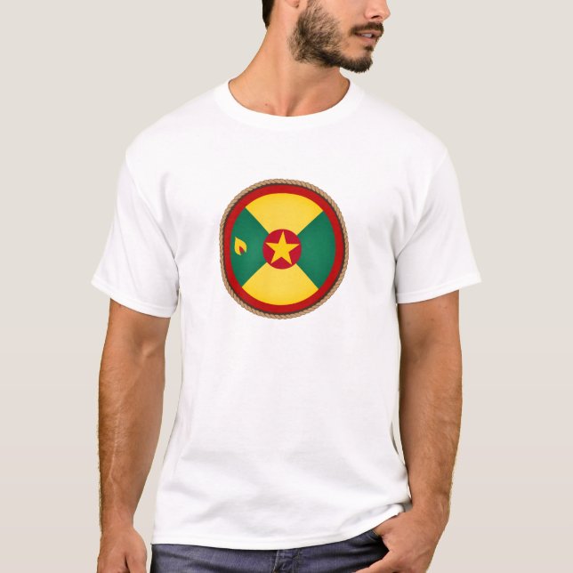 Coola Grenada Flagga Seal T Shirt (Framsida)