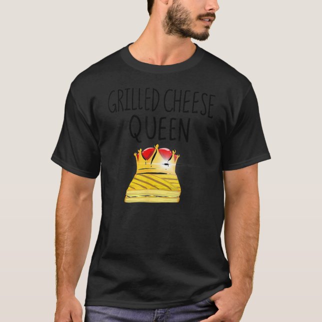 Coola Grilled Cheese Queen Funny Tosted Sandwich M T Shirt (Framsida)