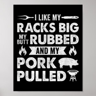 Coola Grilling För manar Women Gris Rub Rökning BB Poster