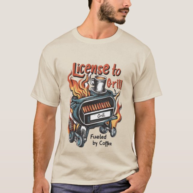 Coola grilllicens Pappa T Shirt (Framsida)