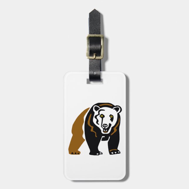 Coola Grizzly BEAR - Wildlife - Nature - Ecology Bagagebricka (Vertikal Framsida)