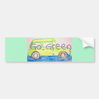 Coola Grönt Bilen blir grön Bildekal