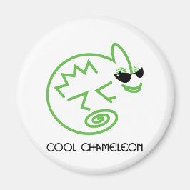 Coola Grönt Chameleon Magnet