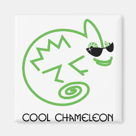 Coola Grönt Chameleon Magnet