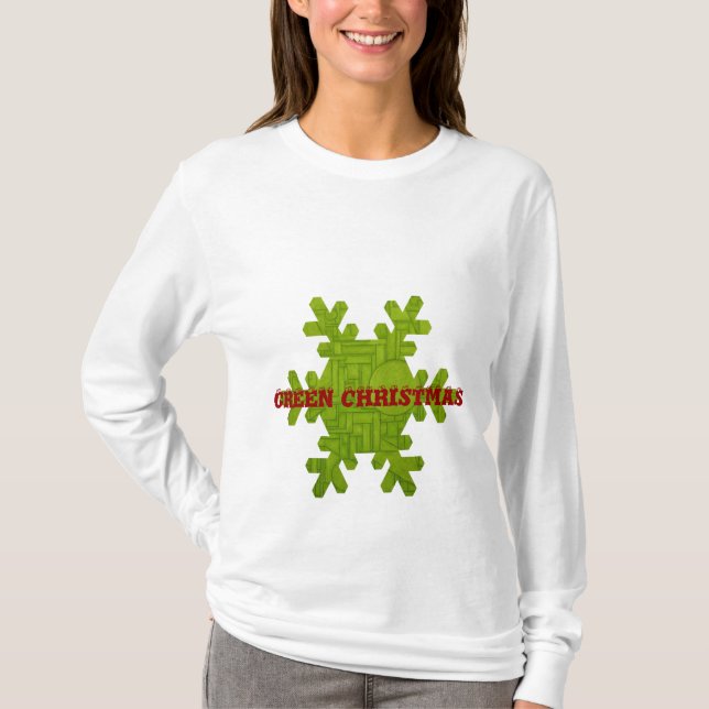 Coola Grönt, julgudstjänst! T Shirt (Framsida)