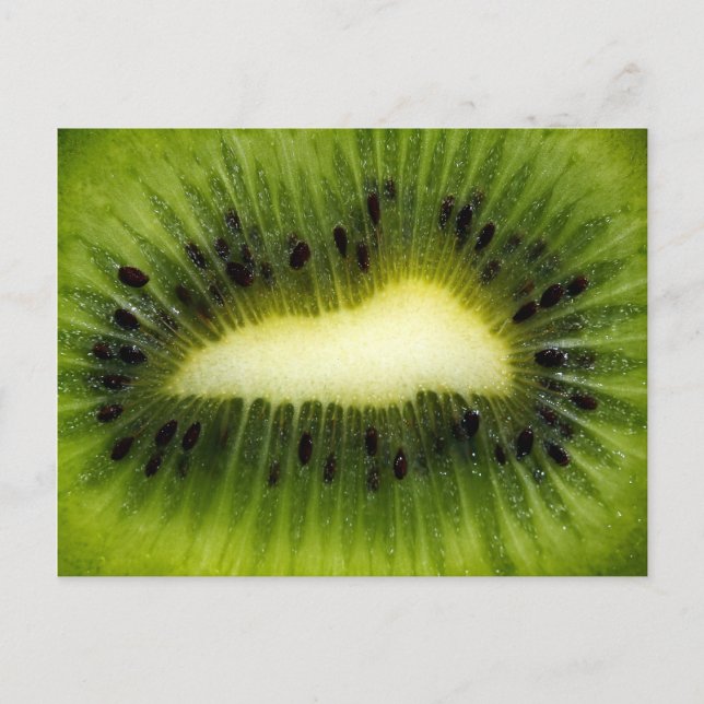 Coola Grönt Kiwi Fruit Vykort (Framsida)