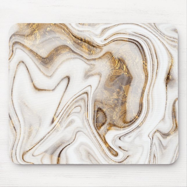 Coola Grönt Marble Guld White Musmatta (Framsidan)