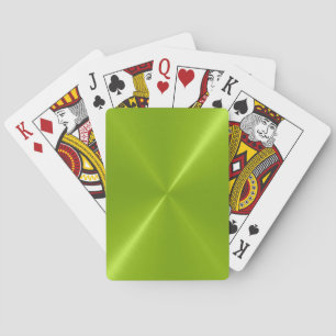 Coola Grönt Stainless Shiny Metallic Pay Cards Spel Kort